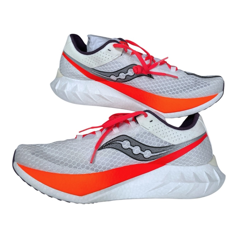 Size 12.5 - Saucony Endorphin Pro 4 White Black Orange Running Shoes